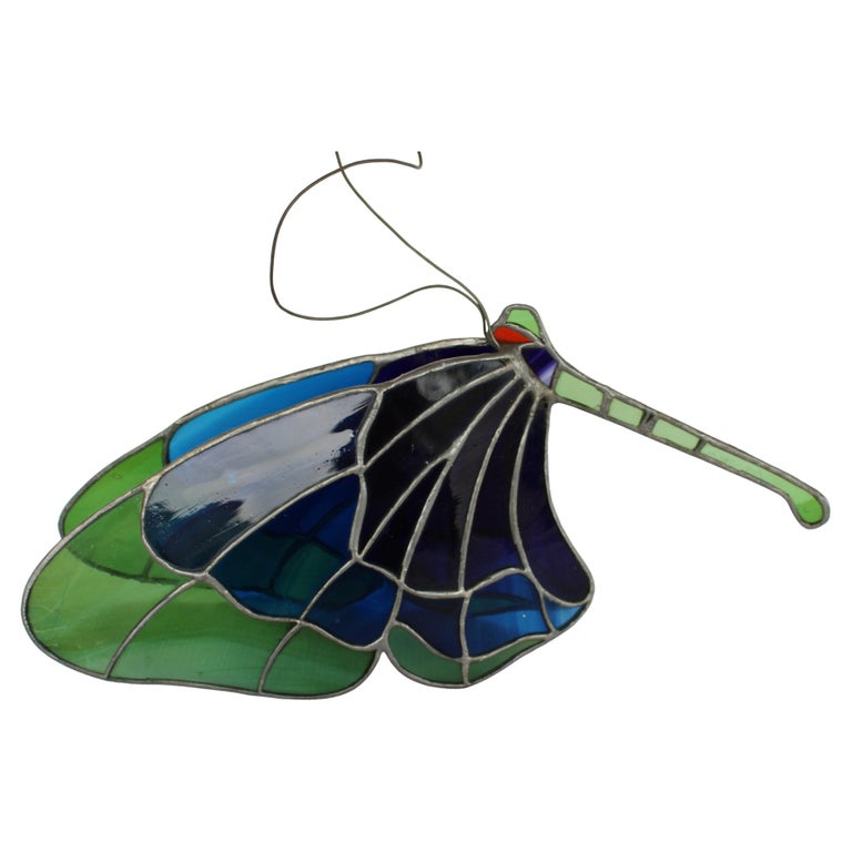 Stained Glass Butterfly by Ed Gilly circa 1970s