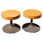 Pair of Modernist Wood Stools