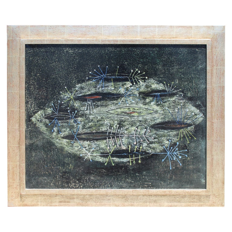Painting by Helen Dunham (1911 – 1994), Titled People circa 1940s