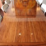 Dining Table, Eight Chairs, Two Leaves by Eric Buck, Made in Denmark