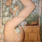 Ceramic Wall Sculpture of Man by Phil Schuster