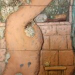 Ceramic Wall Sculpture of Man by Phil Schuster