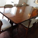 Dining Table, Eight Chairs, Two Leaves by Eric Buck, Made in Denmark
