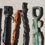 Six Folk Art Carved and Painted Canes