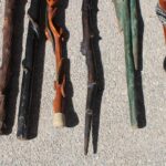 Six Folk Art Carved and Painted Canes