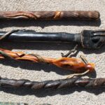 Six Folk Art Carved and Painted Canes
