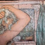 Ceramic Wall Sculpture of Man by Phil Schuster