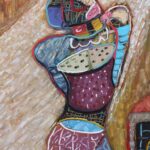 Abstract Oil Painting, signed Frost