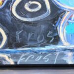 Abstract Oil Painting on Canvas, Mid-Century Modern, signed Frost