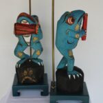 Pair of Frog Lamps by Tony Duquette (1914-1999)