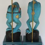 Pair of Frog Lamps by Tony Duquette (1914-1999)