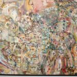 Outsider Abstract Mixed Media Painting