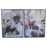 Pair of Acrylic Paintings by Betty O’Hare, Titled Crows