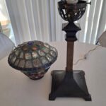 Arts and Crafts Chunk Glass Table Lamp