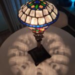 Arts and Crafts Chunk Glass Table Lamp