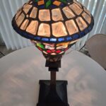 Arts and Crafts Chunk Glass Table Lamp