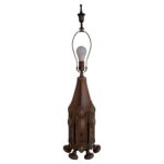 Folk Art Table Lamp with Antique Architectural Elements