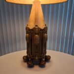 Folk Art Table Lamp with Antique Architectural Elements